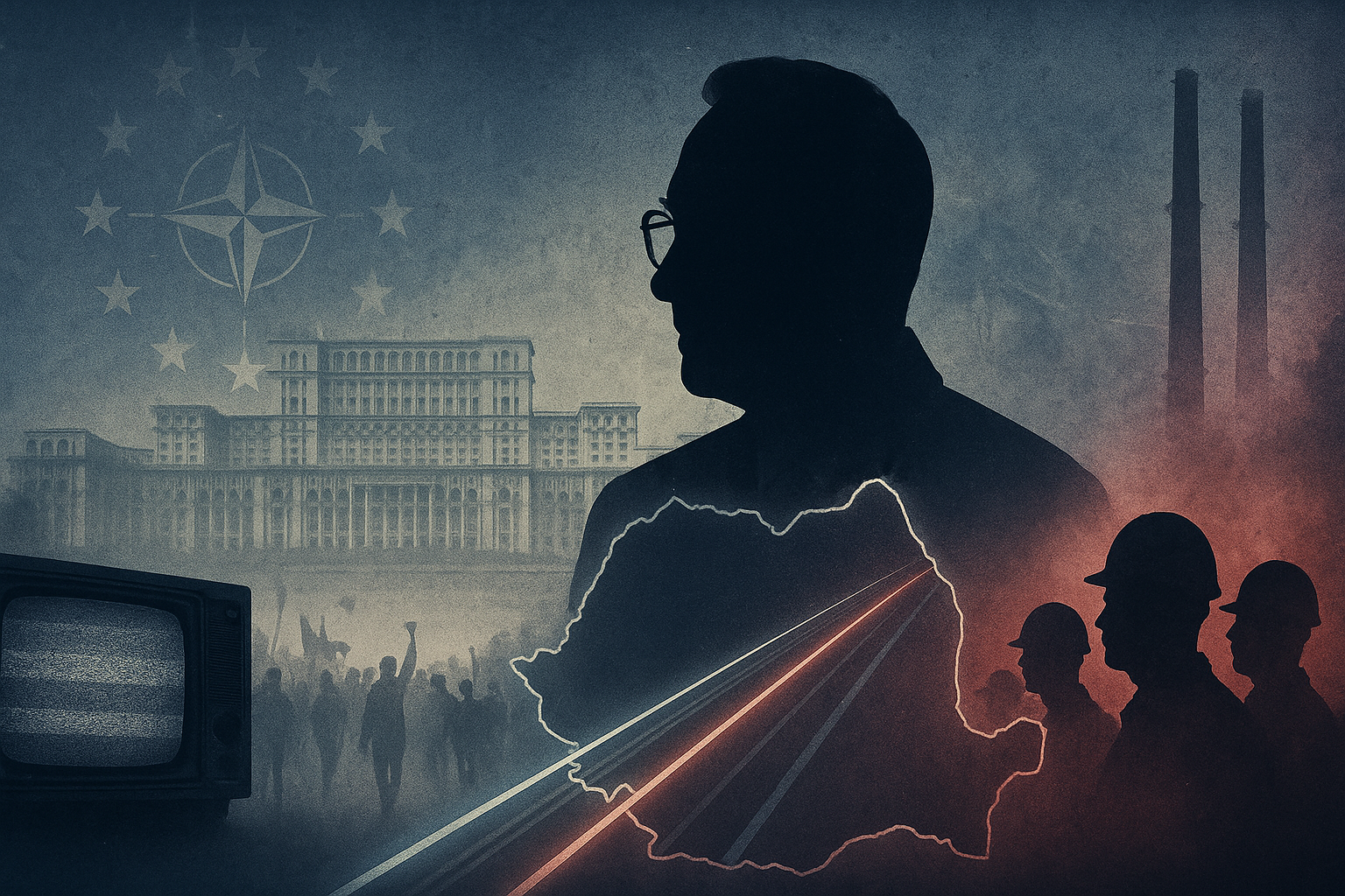 Eseul sintetizează viziunea lui Andrei Caramitru despre „România făcută de Iliescu”: un „om al sistemului” care a ocupat centrul scenei în 1989 prin rețele vechi și control mediatic, apoi a consolidat puterea folosind mineriadele din iunie 1990 ca instrument de intimidare și semnal geopolitic. Prăbușirea economică a anilor ’90 a forțat, pragmatic, virajul spre Occident (Pactul de la Snagov, alternanța din 1996, intrarea în NATO/UE), plătit însă cu „curățenia pe datorie” – pensii și ieșiri confortabile pentru vechile structuri. Geopolitic, România rămâne „buffer”, iar infrastructura (autostrăzi, căi ferate, energie) devine parte din apărare; momentul unirii cu R. Moldova din 1991 este văzut ca ratat, iar episodul Schengen ilustrează cum interesele economice decid politica. Moștenirea: o revoluție pe jumătate, fără justiție tranzițională și cu reflexe autoritare recurente, dar și cu o limită notabilă a lui Iliescu – acceptarea drumului occidental. Concluzia cheamă la instituții robuste, educație civică și memorie publică lucidă.